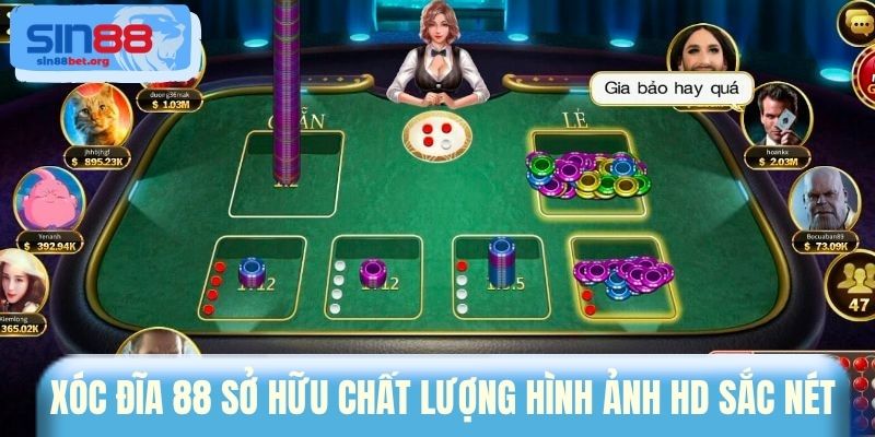 Xóc Đĩa 88 sở hữu chất lượng hình ảnh HD sắc nét 